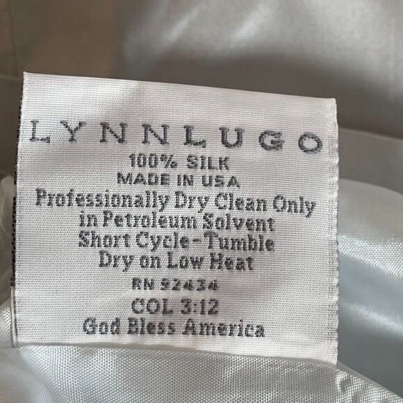 Lynn Lugo Dove Grey Silk One Shoulder Dress Sz 0 - Picture 5 of 7